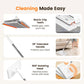 Flat Mop with Stainless Steel Handle, come with Reusable Washable Mop Cloths🏆