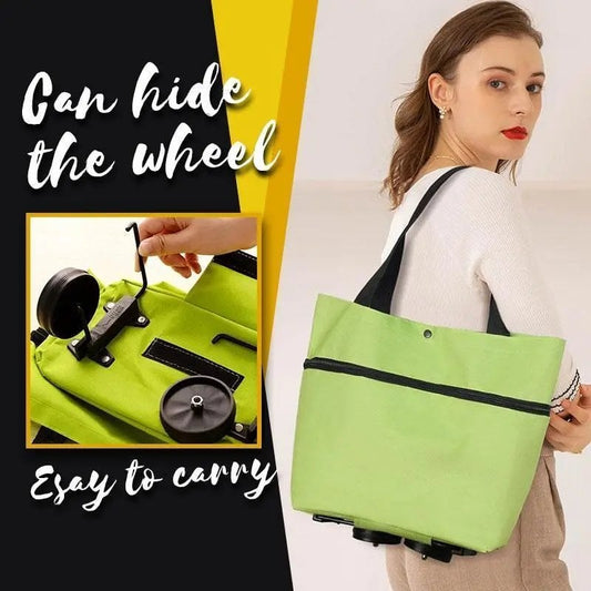 🔥HOT SALE 50% OFF🔥2-in-1 Shopping Bag Foldable Green Bag
