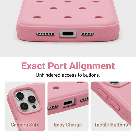 Playful Clog-Inspired Phone Case with Strap