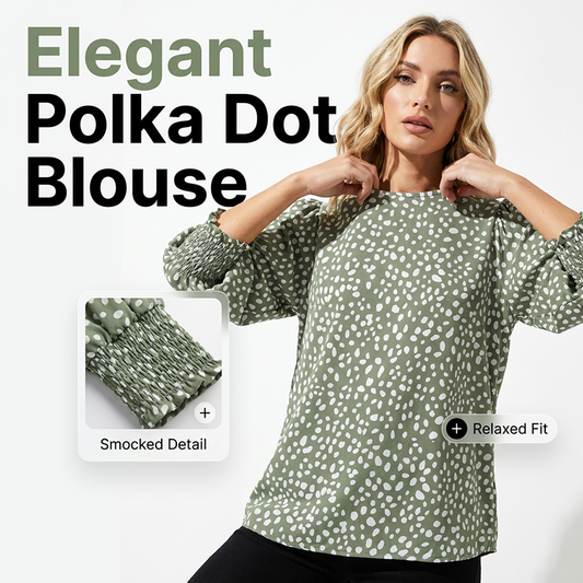 ⏳Limited-time 50% off⏰Women's Casual Polka Dot 3/4 Sleeve Blouse Top👚